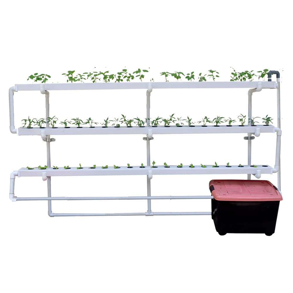 Jirifarm Paket Tanam Dinding Hidroponik DFT WALL 2 meter 60 Lubang